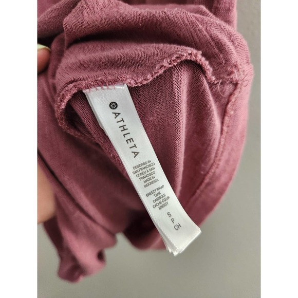 Athleta WOMEN'S TAWNY ROSE SLEEVELESS BREEZY WRAP TOP TANK Size Small - Picture 2 of 6